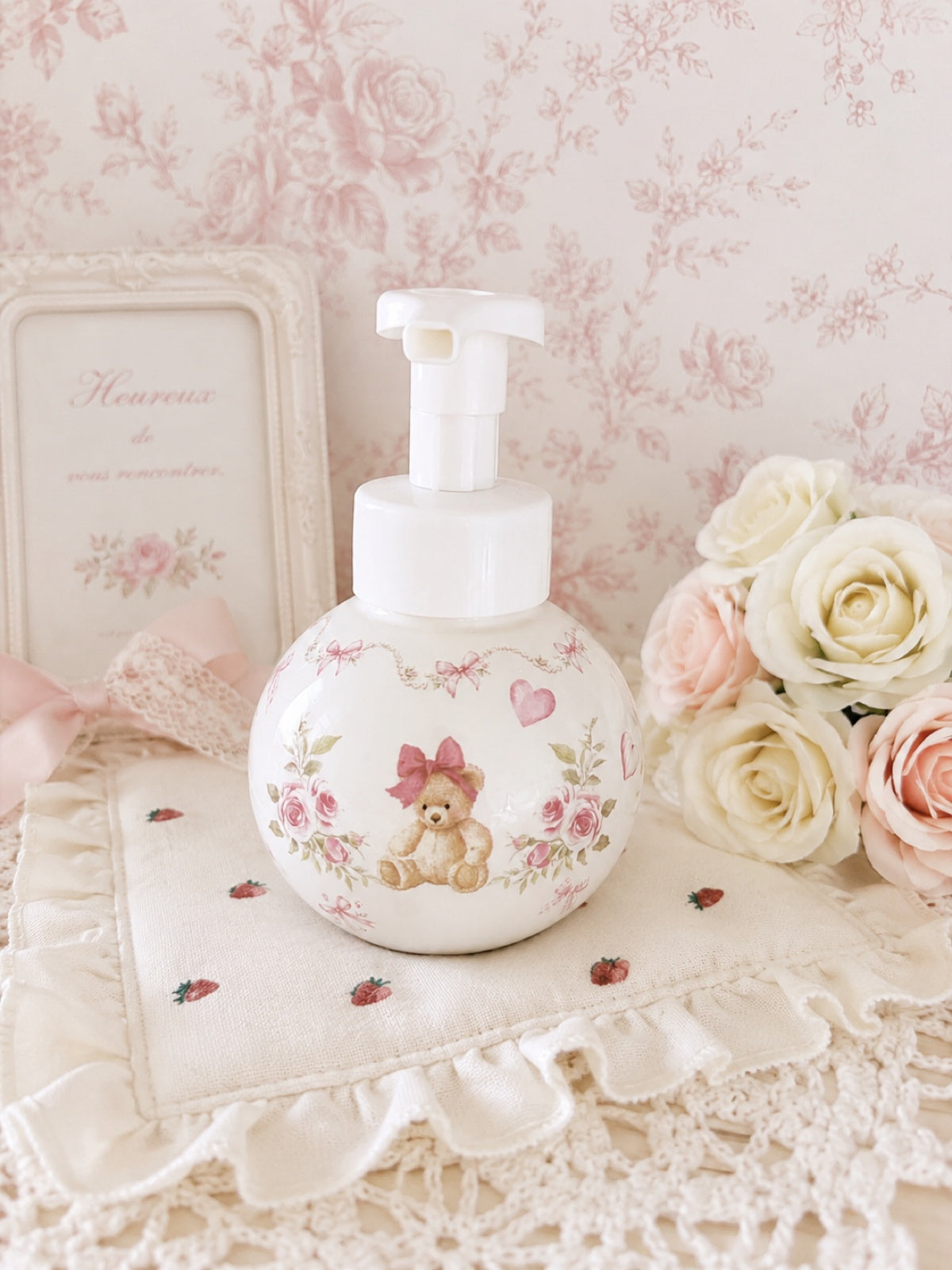 Rose Teddy Garden|バラとテディの大人可愛い転写紙