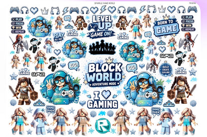 Block holic ／ Sparkle game world｜ゲーム好きキッズのための転写紙