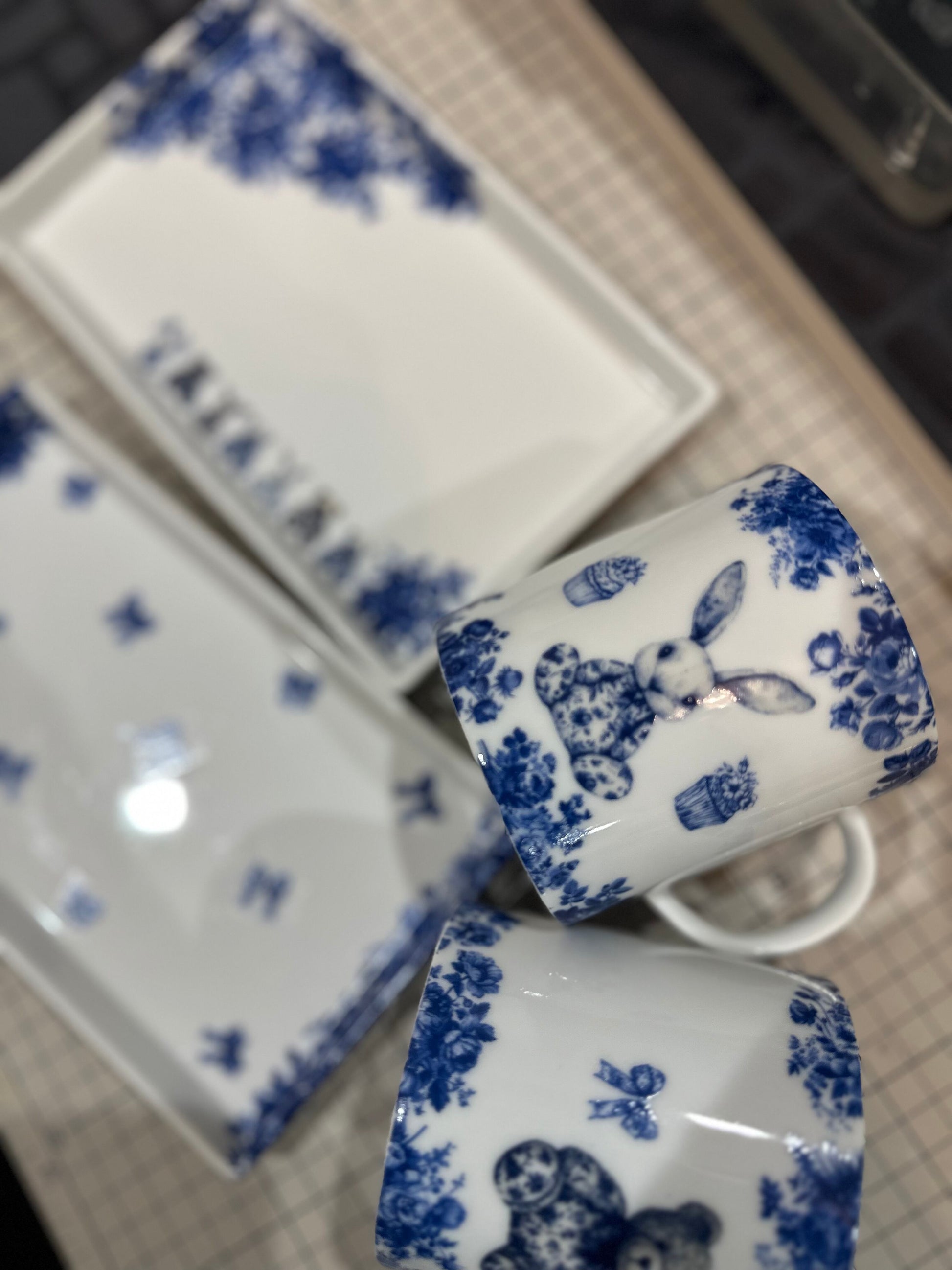 ポーセラーツ 白磁 マグカップ＆長角トレイ セット 220ml 7