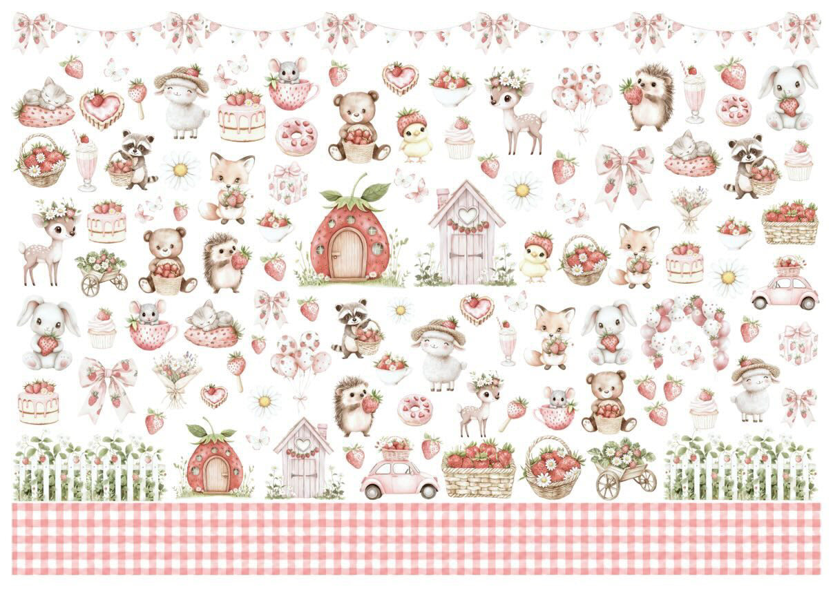 Sunny Beach Friends／Strawberry Picnic 転写紙〈2種〉