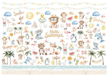 Sunny Beach Friends／Strawberry Picnic 転写紙〈2種〉