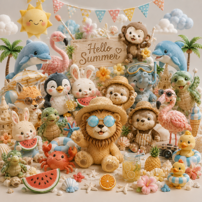 Sunny Beach Friends／Strawberry Picnic 転写紙〈2種〉