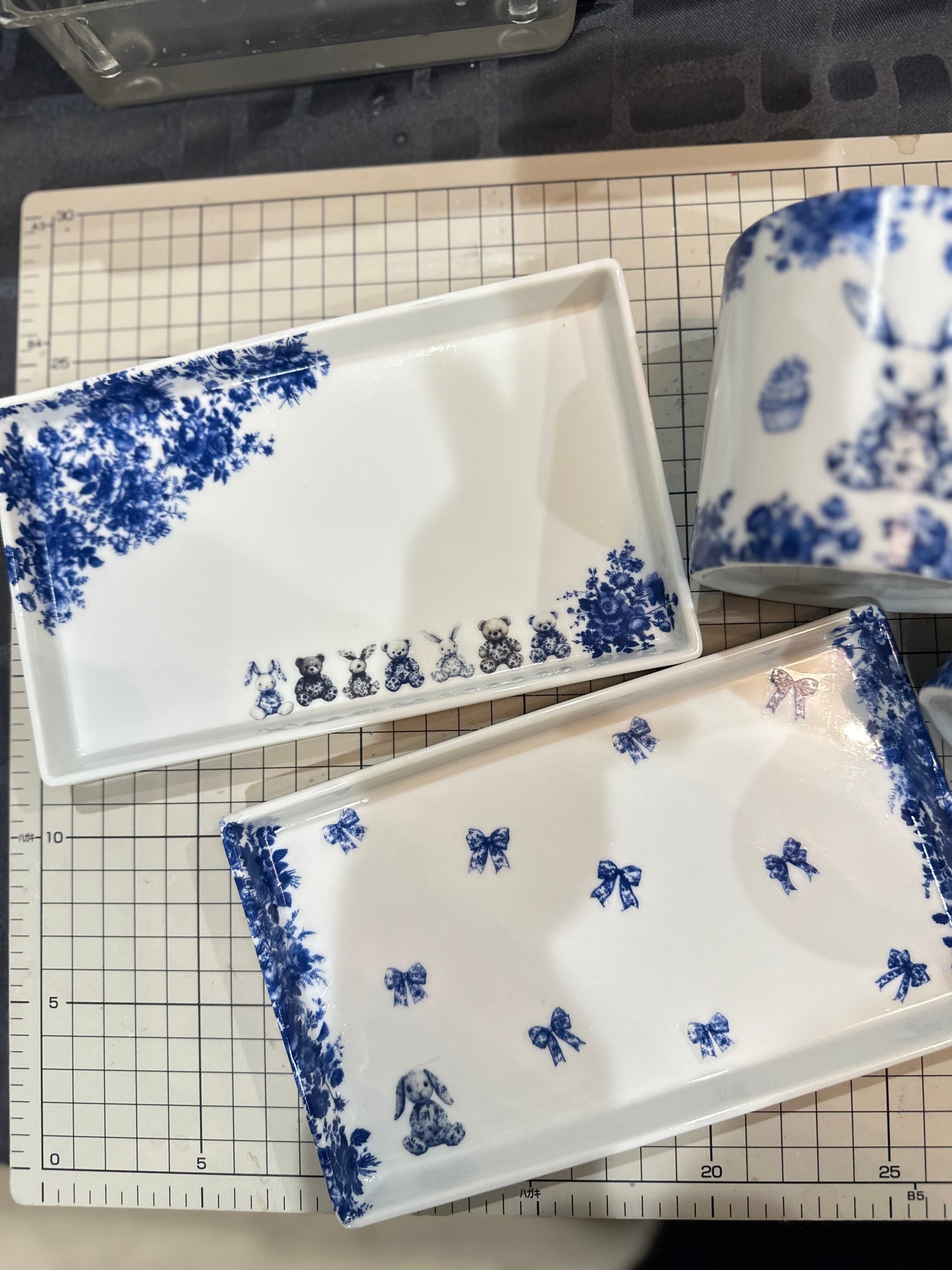 ポーセラーツ 白磁 マグカップ＆長角トレイ セット 220ml 4