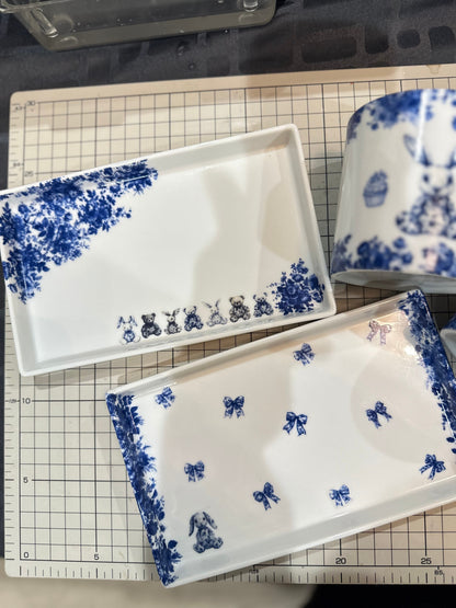 ポーセラーツ 白磁 マグカップ＆長角トレイ セット 220ml 4