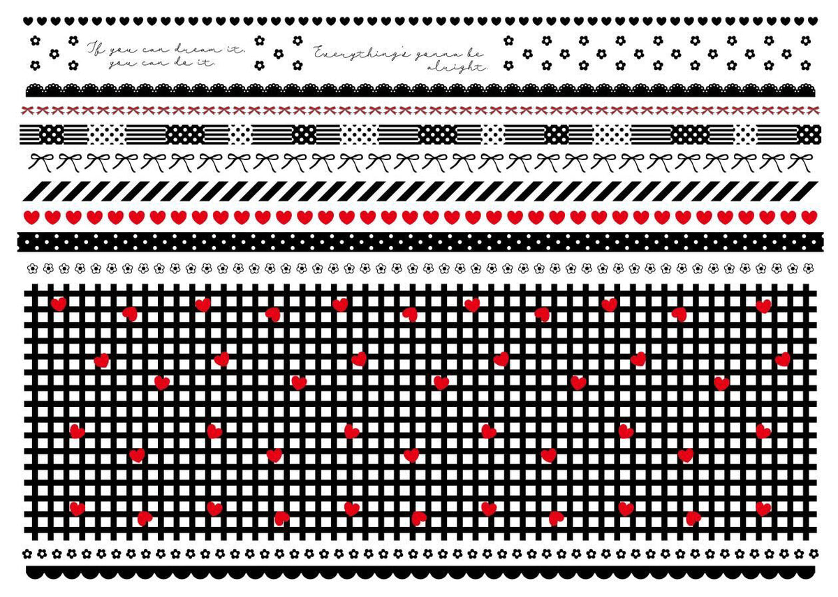 Little Parade -Red ＆ Black-｜作品を引き立てる名バイプレイヤー転写紙（A3）