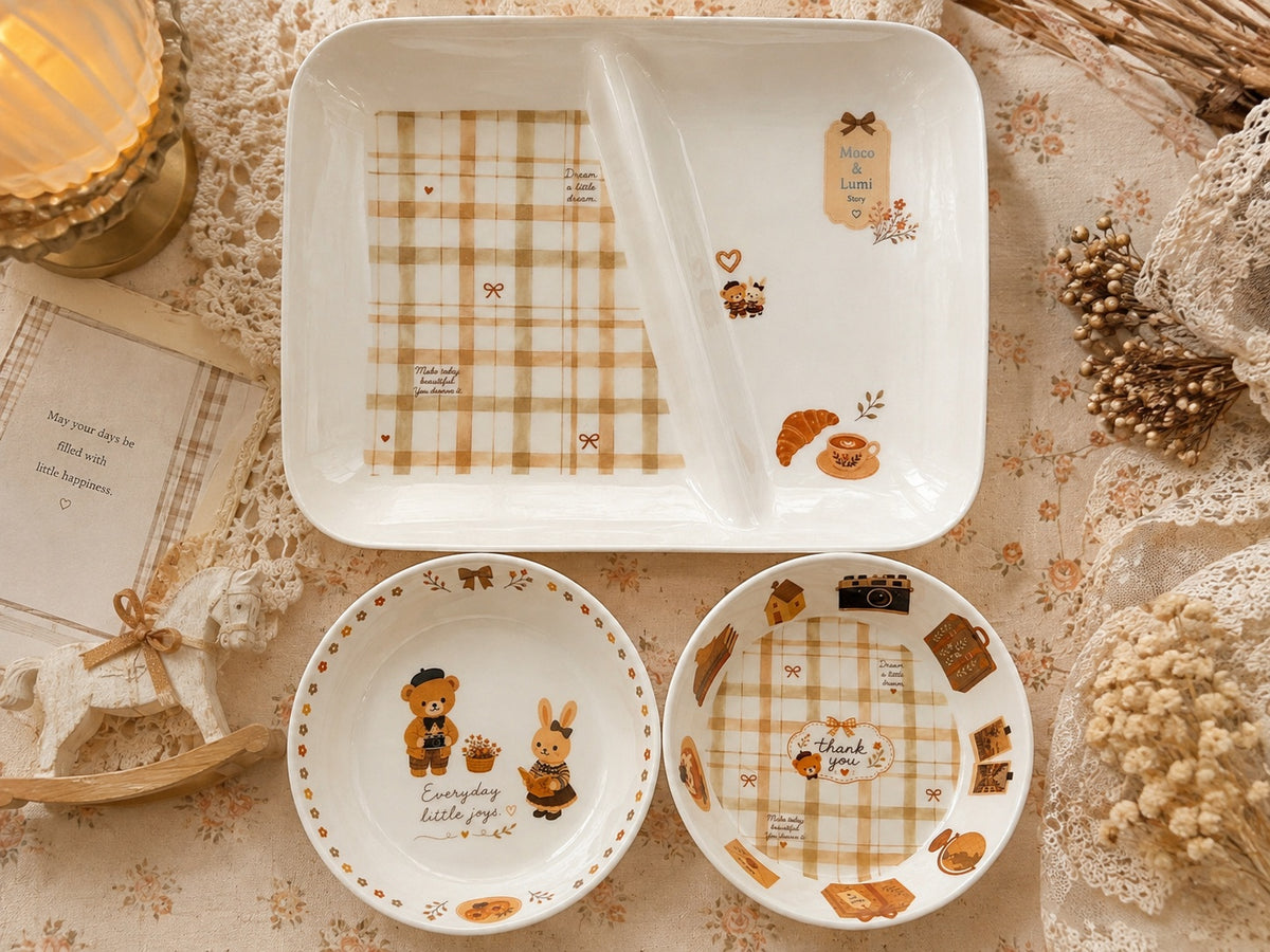 【予約販売】Moco＆Lumi -Little Journey ＆ Cozy Check-｜レトロ大人かわいい転写紙