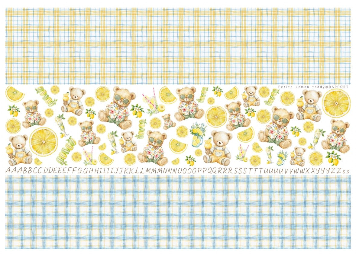 Petite Lemon Teddy｜レモン畑のくまちゃん転写紙